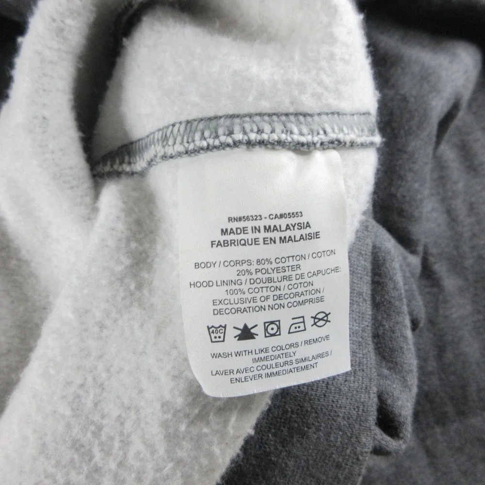 Nike Hoodie Mens Medium Gray Fleece Pullover Kangaroo Pocket Swoosh Sweatshirt